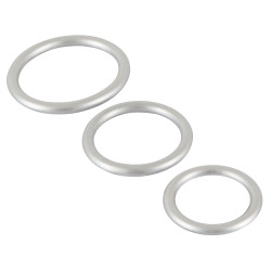 You2Toys Lot de 3 cockrings Silicone Thin Ring Gris